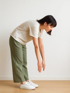 施術前の状態_身体が固く前屈できない